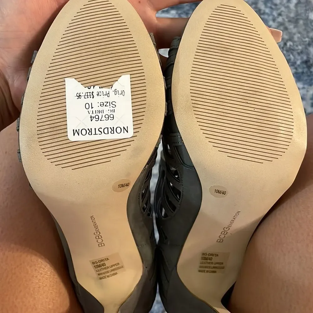 Grey BCBGeneration Strappy 'Drita' Sandal - 10 - Picture 6 of 6